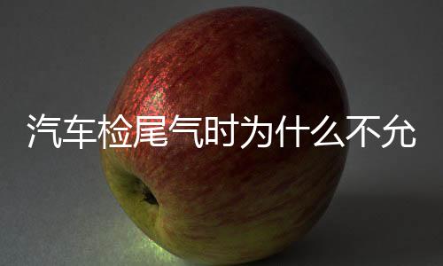 汽车检尾气时为什么不允许车主自己开车？为什么要大脚轰油门？